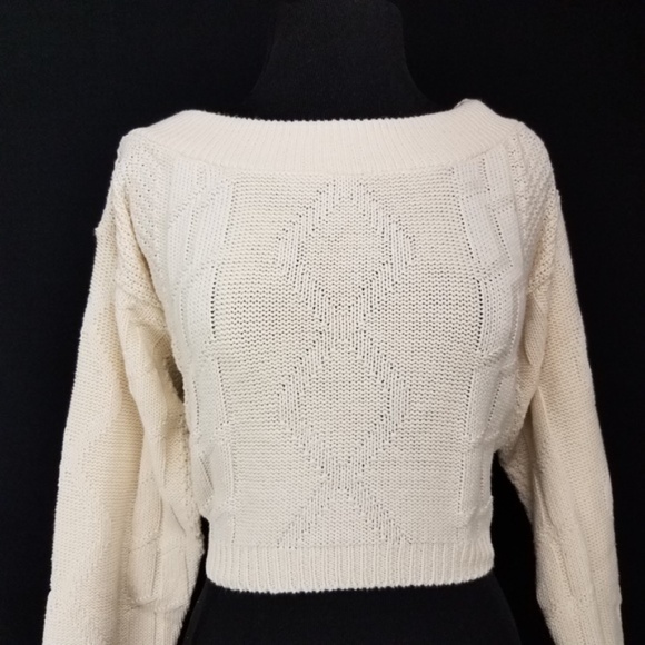 NEW Beverly Hills II Cropped Sweater Strappy Back - Picture 3 of 8